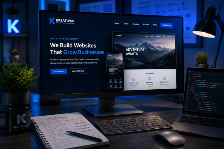 Illustrative responsive website concept